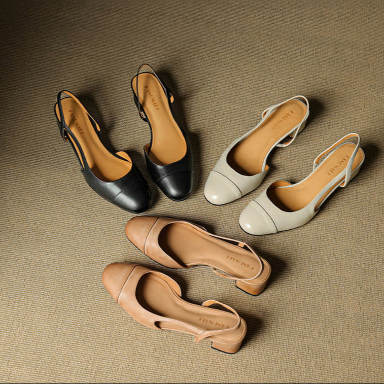 VIANA — Almond-Toe Slingback Pumps