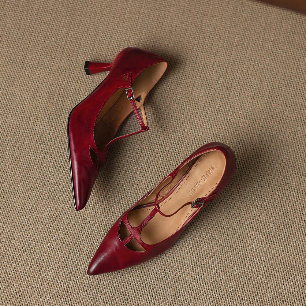 Vellara — Vintage T-Strap Pumps