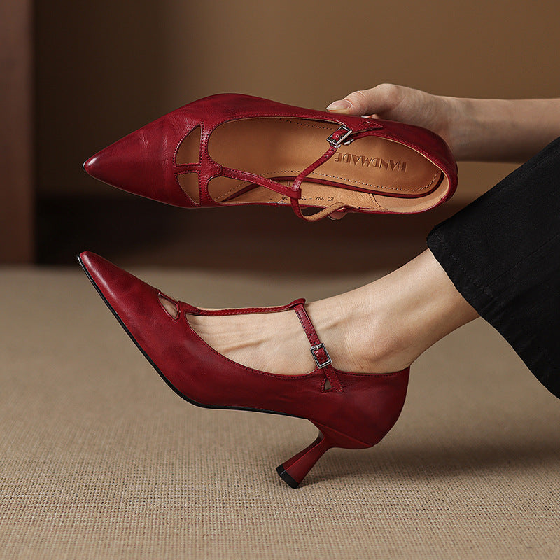 Vellara — Vintage T-Strap Pumps
