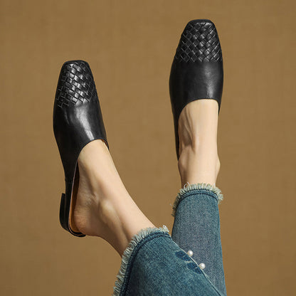 Vivanta - Leather Weave Mules