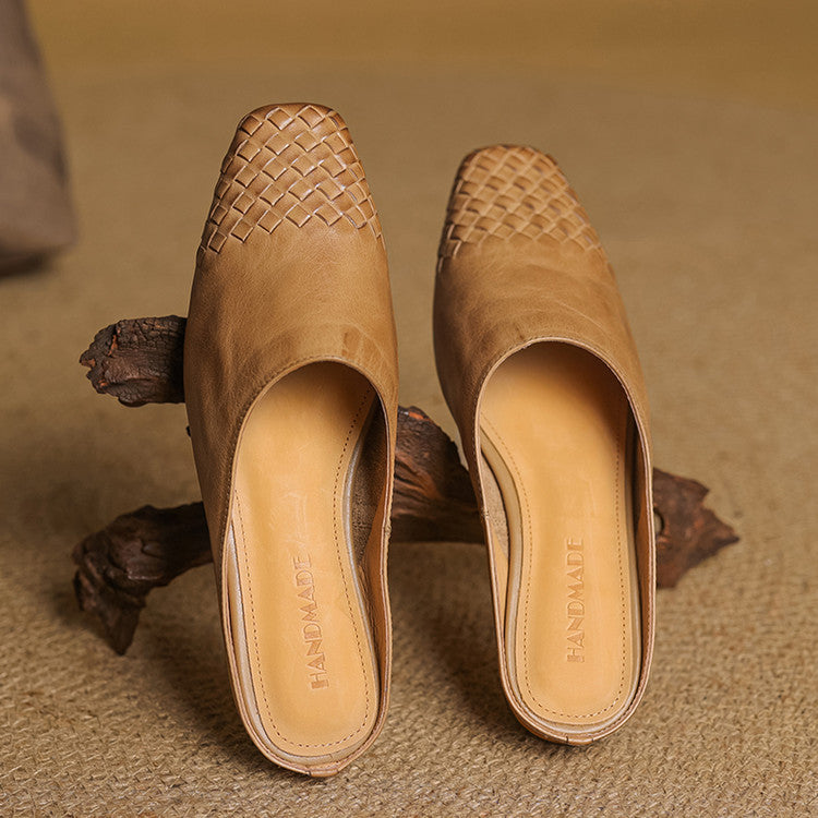 Vivanta - Leather Weave Mules