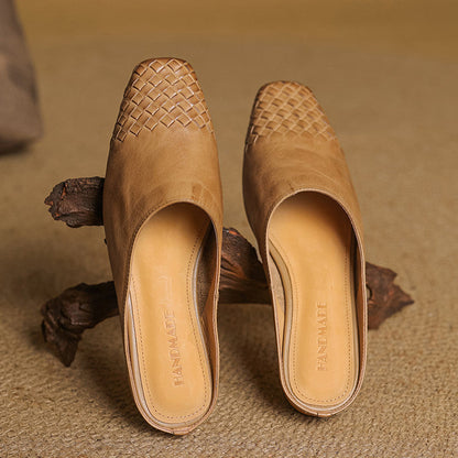 Vivanta - Leather Weave Mules