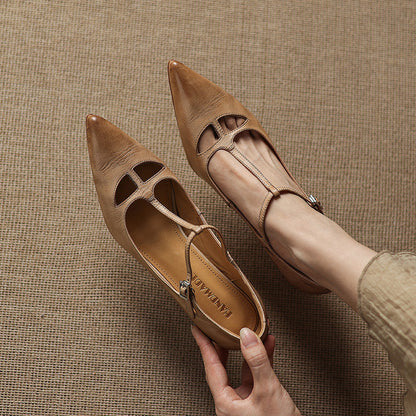 Vellara — Vintage T-Strap Pumps