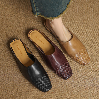 Vivanta - Leather Weave Mules