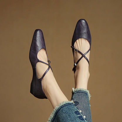 Alarisse Genuine Leather Ballet Flats