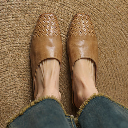 Vivanta - Leather Weave Mules