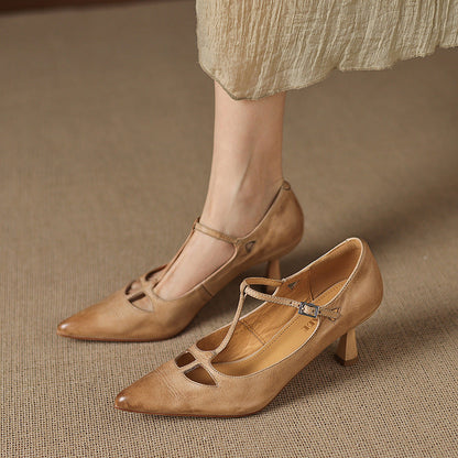 Vellara — Vintage T-Strap Pumps
