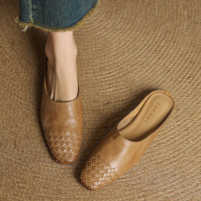 Vivanta - Leather Weave Mules