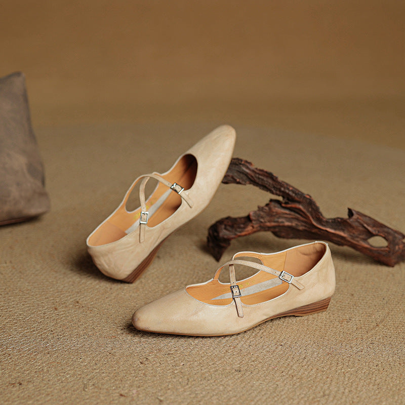 Alarisse Genuine Leather Ballet Flats