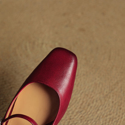 Vellara - Leather Buckled Mules