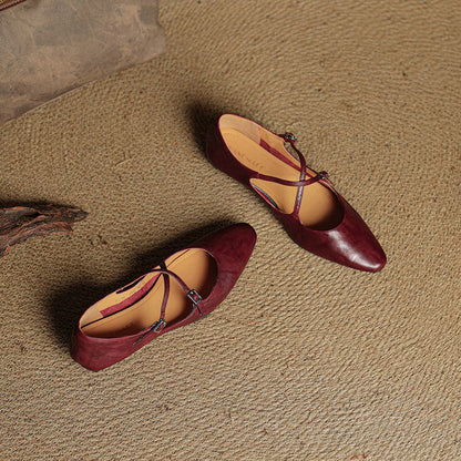 Alarisse Genuine Leather Ballet Flats