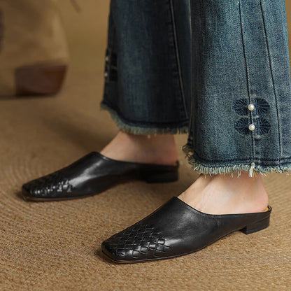 Vivanta - Leather Weave Mules