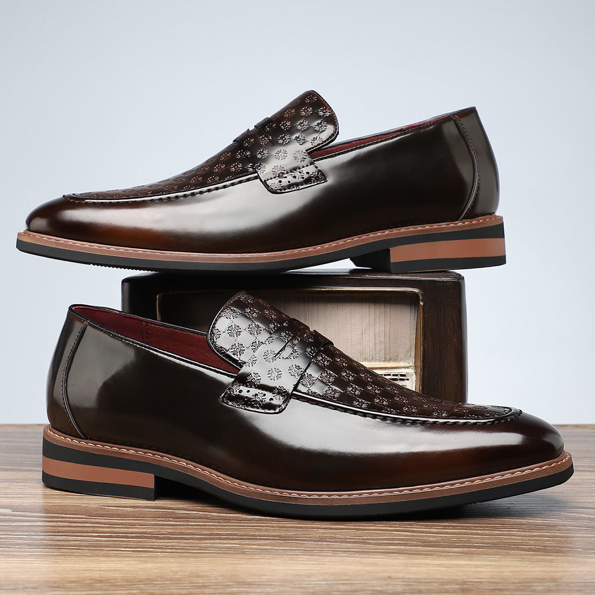Viventa — Embossed Leather Loafers