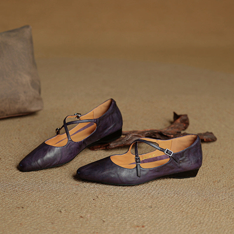 Alarisse Genuine Leather Ballet Flats