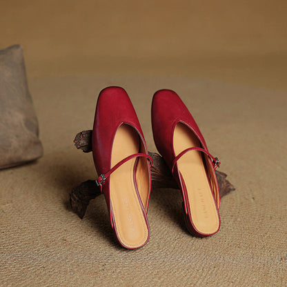 Avenelle Grace Leather Slides