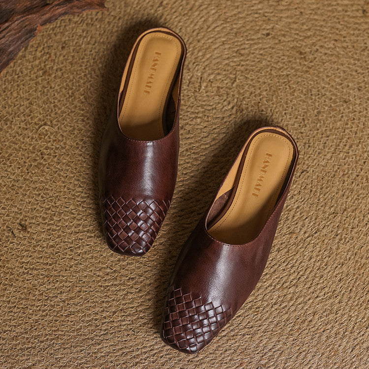 Vivanta - Leather Weave Mules