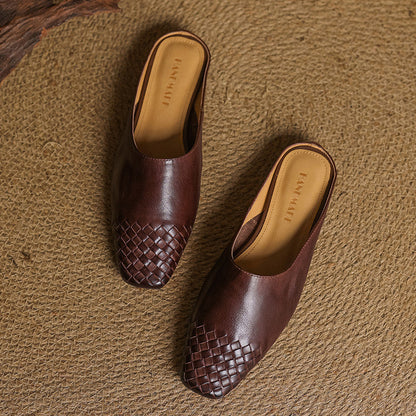 Vivanta - Leather Weave Mules