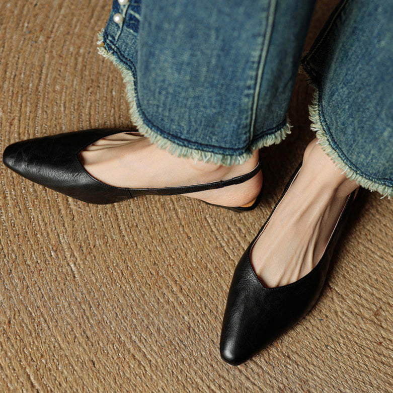 Veluré — Pointed Toe Slingbacks