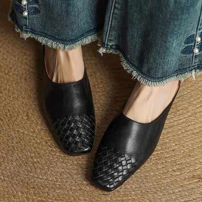 Vivanta - Leather Weave Mules