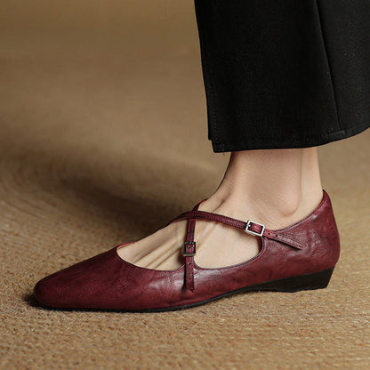 Alarisse Genuine Leather Ballet Flats