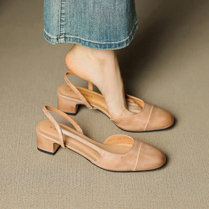 VIANA — Almond-Toe Slingback Pumps