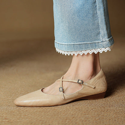 Alarisse Genuine Leather Ballet Flats