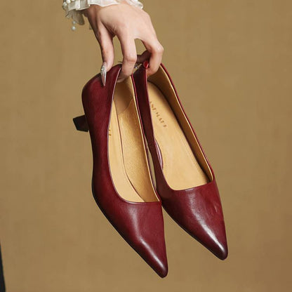 Velurae - Grace Leather Pumps