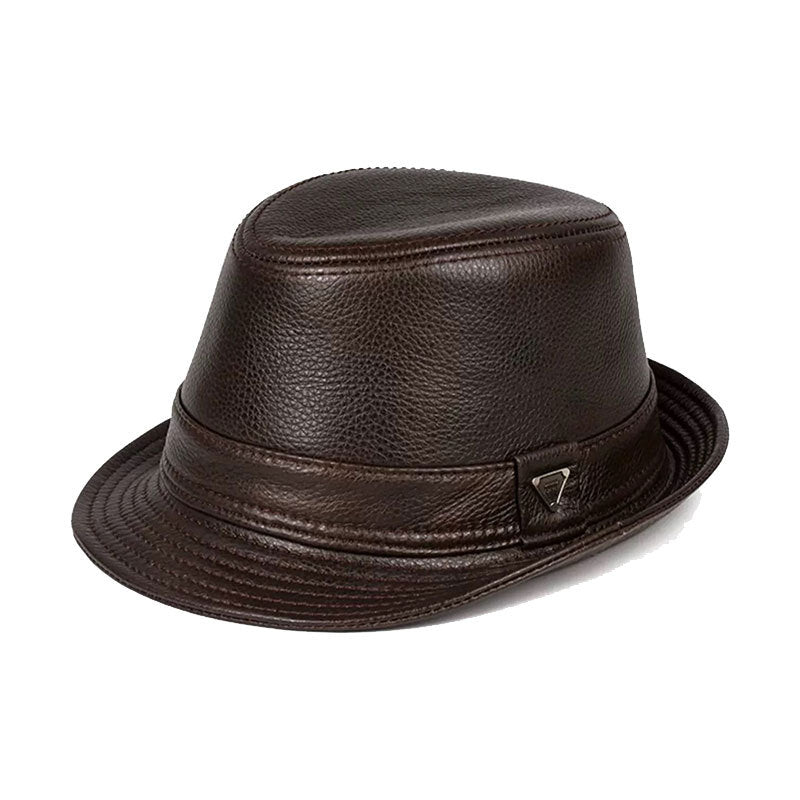 Aurello Leather Elegance Fedora