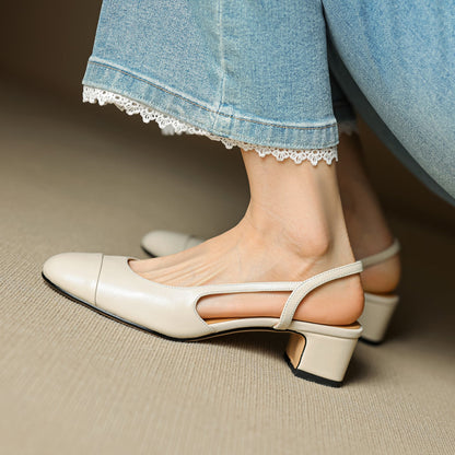 VIANA — Almond-Toe Slingback Pumps