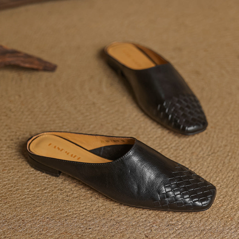 Vivanta - Leather Weave Mules