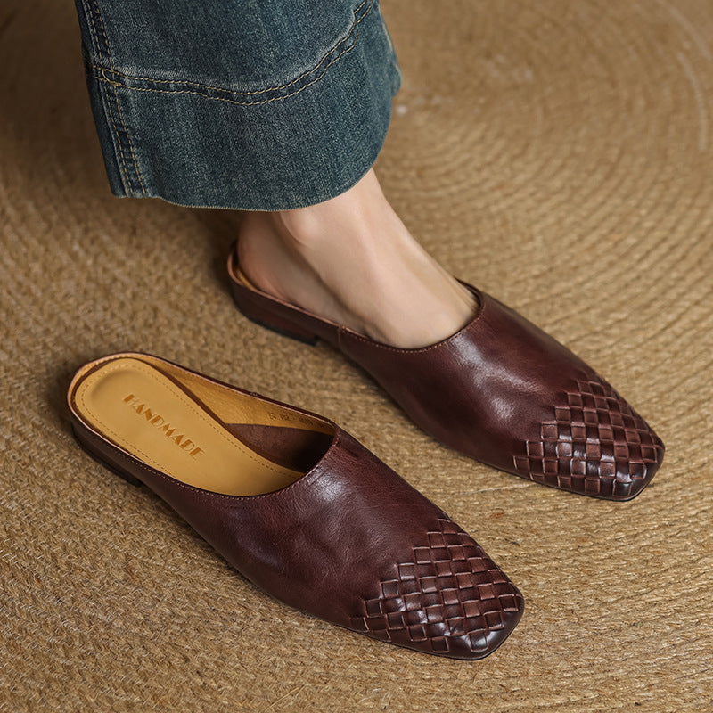 Vivanta - Leather Weave Mules