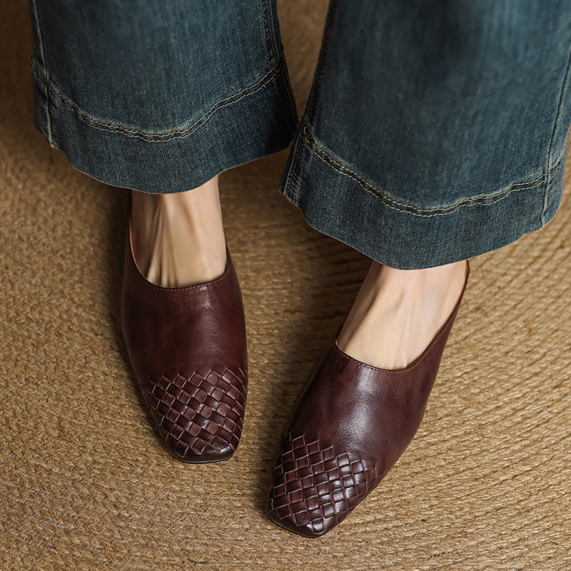 Vivanta - Leather Weave Mules
