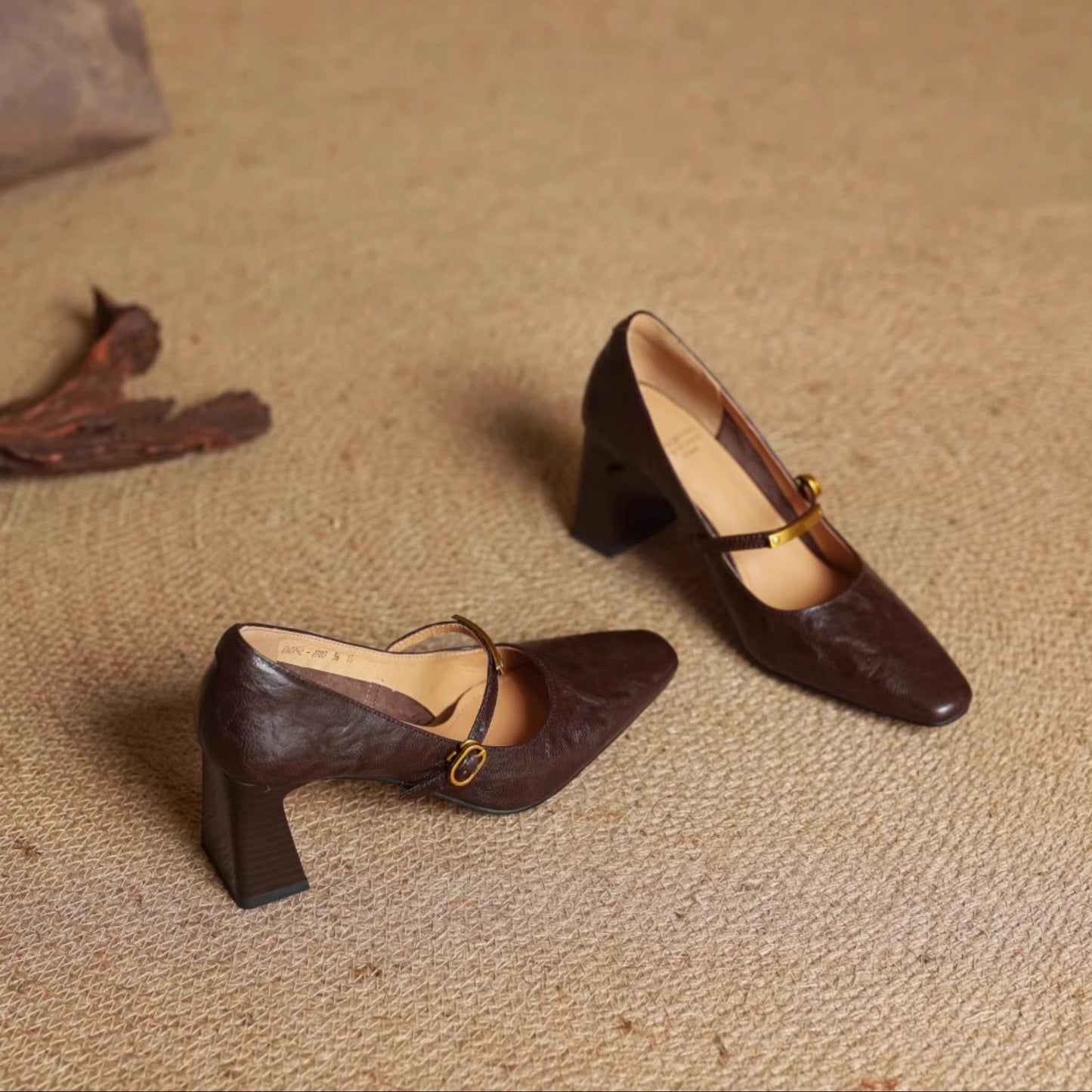 Aleria - Square-Toe Leather Pumps