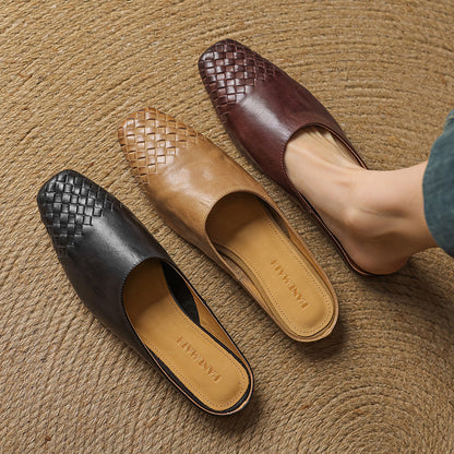Vivanta - Leather Weave Mules