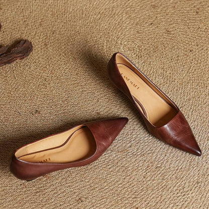 Velurae - Grace Leather Pumps