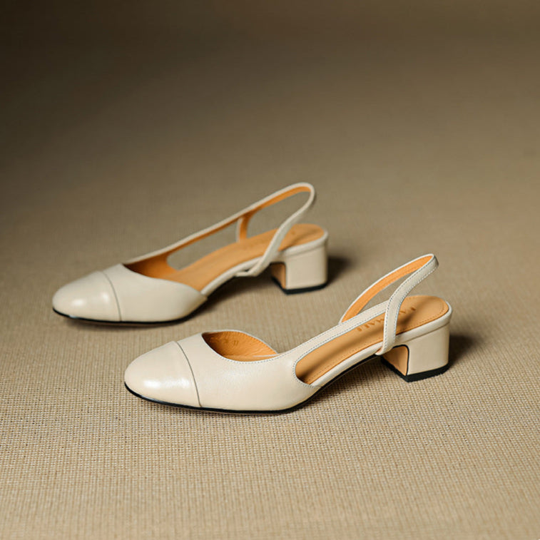 VIANA — Almond-Toe Slingback Pumps