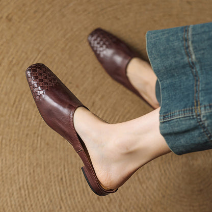Vivanta - Leather Weave Mules