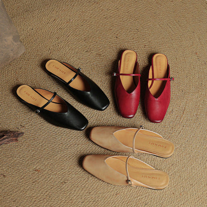 Avenelle Grace Leather Slides