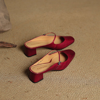 Vellara - Leather Buckled Mules