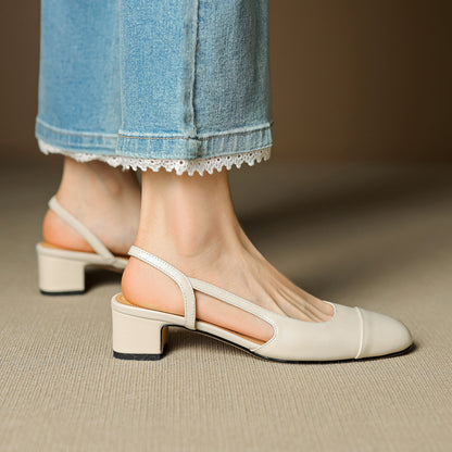 VIANA — Almond-Toe Slingback Pumps