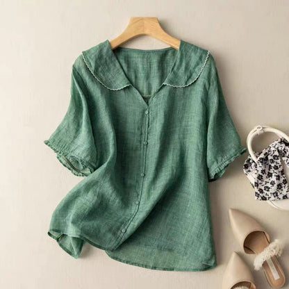 LUMIERE LINEN BLOUSE
