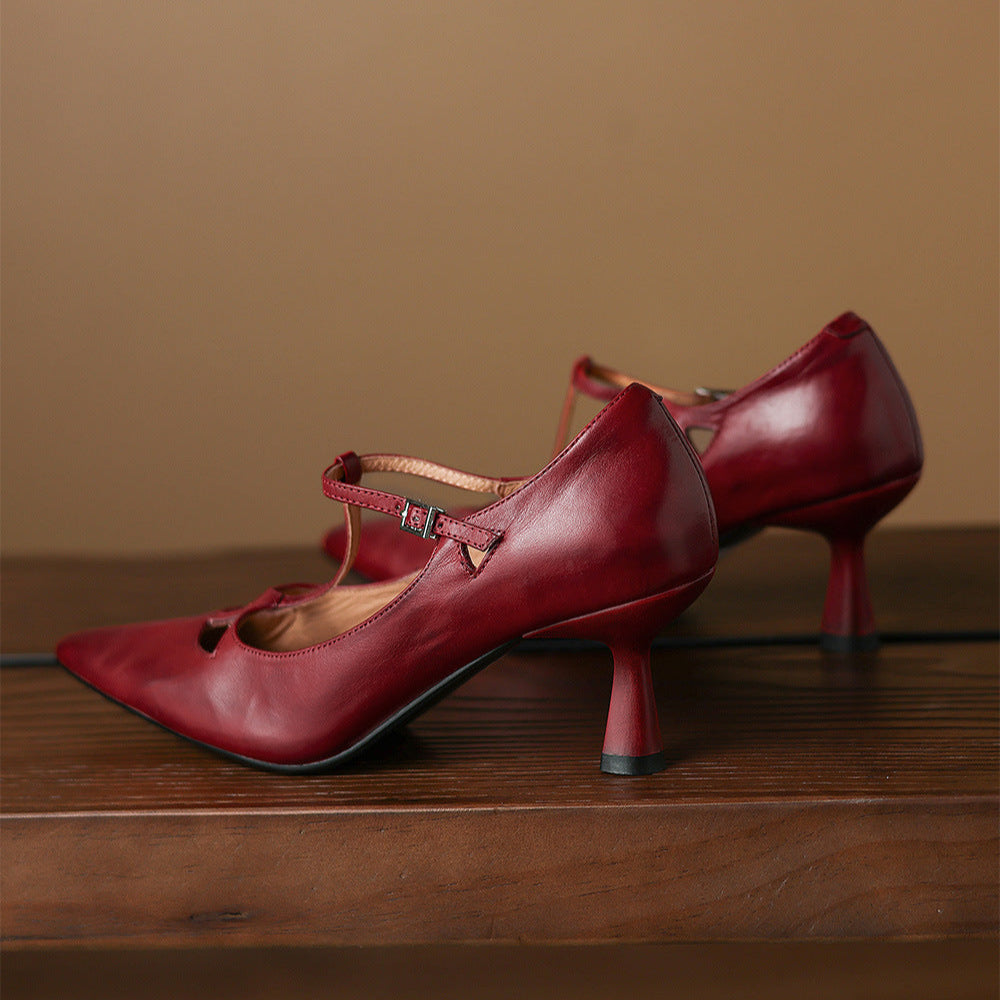 Vellara — Vintage T-Strap Pumps