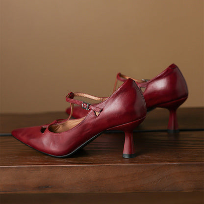 Vellara — Vintage T-Strap Pumps