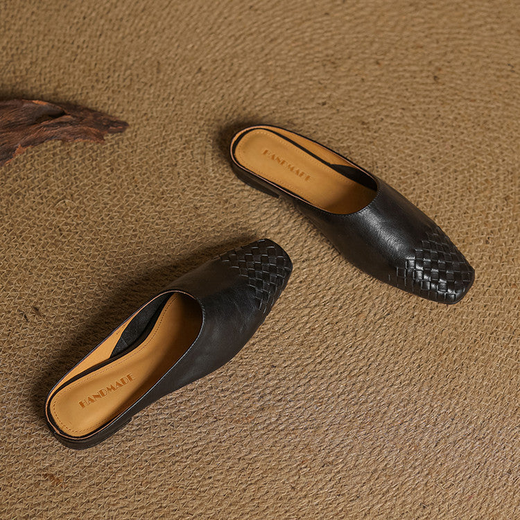 Vivanta - Leather Weave Mules