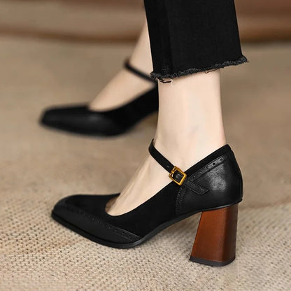 Lydelle — Leather Block Heels