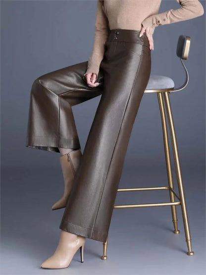 Lunara Leather Elegance Trousers