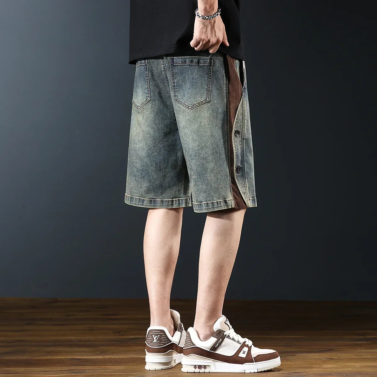 DARLINGTON - Denim Corduroy Shorts