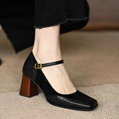 Lydelle — Leather Block Heels