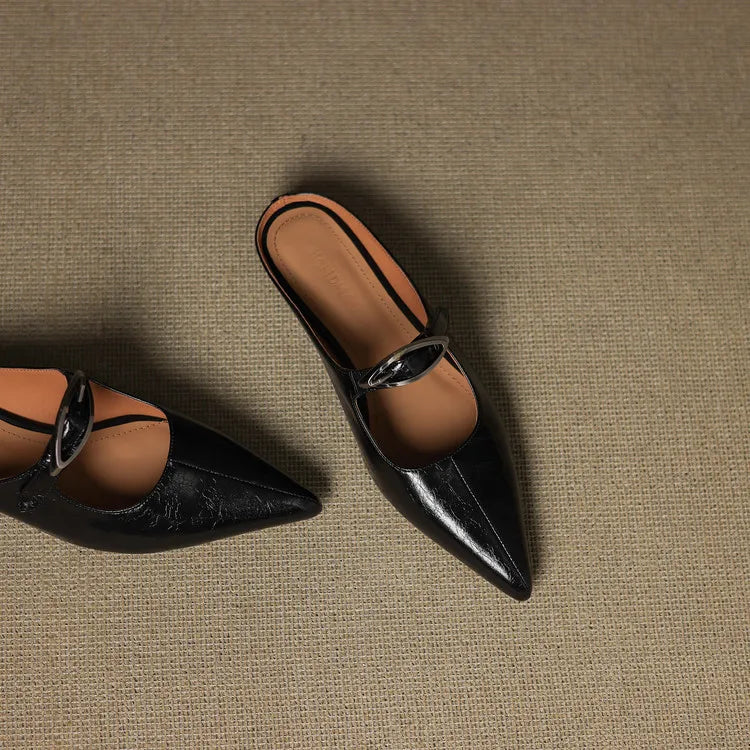 Lorienne Grace Leather Slides