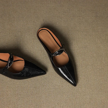 Lorienne Grace Leather Slides
